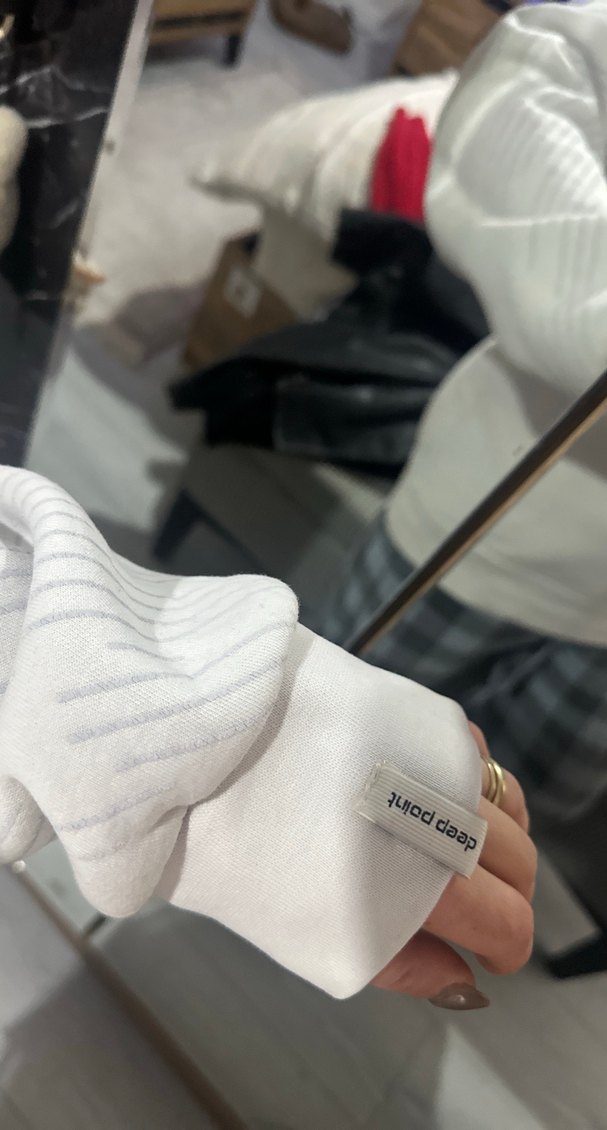 Kadın Beyaz Baskılı Uzun Kollu Sweatshirt - Görsel 2