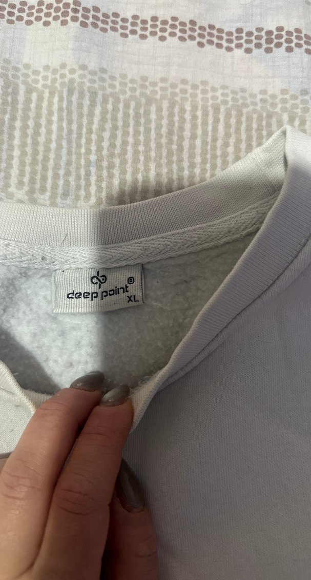 Kadın Beyaz Baskılı Uzun Kollu Sweatshirt - Görsel 5