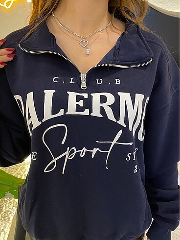 m Beden lacivert Renk Zara fermuarlı sweatshirt