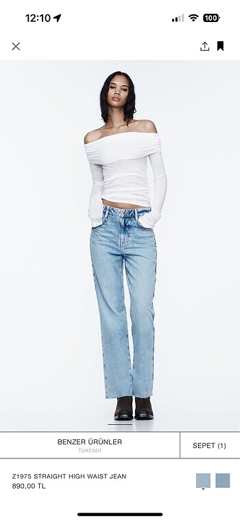 Zara Zara straight high waist jean z1975