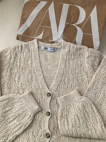Zara bej hırka pamuklu