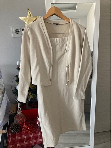 Massimo Dutti Massimo dutti etek hırka takım bej