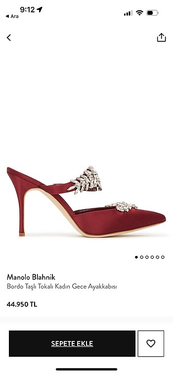 36 Beden Manolo Blahnik Lurum Topuklu Terlik