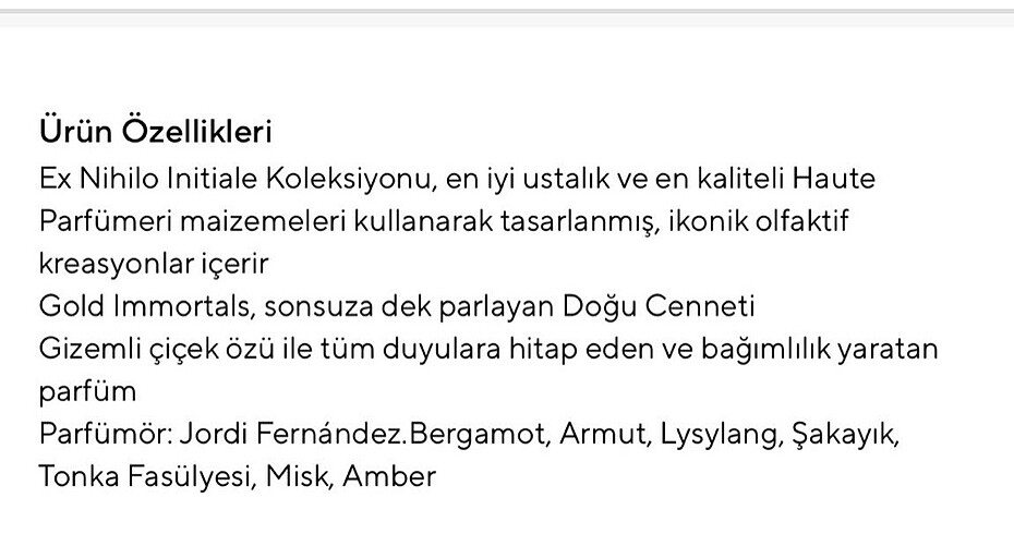 Diğer EX Nihilo Parfüm
