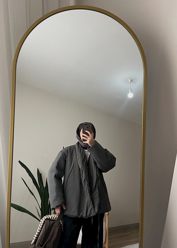 Küf yeşili Midi Kadın Parka Yüksek Yaka - Görsel 2