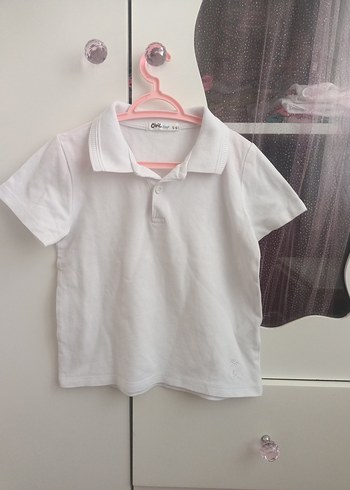 Erkek Beyaz Polo Tişört Kısa Kollu