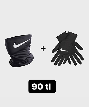 Nike reflektörlü eldiven boyunluk