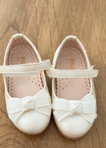 Kız Çocuk Beyaz Fiyonk Detaylı Babet - Görsel 2