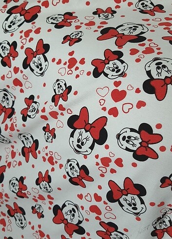 Mickey mouse kumaş interlok 