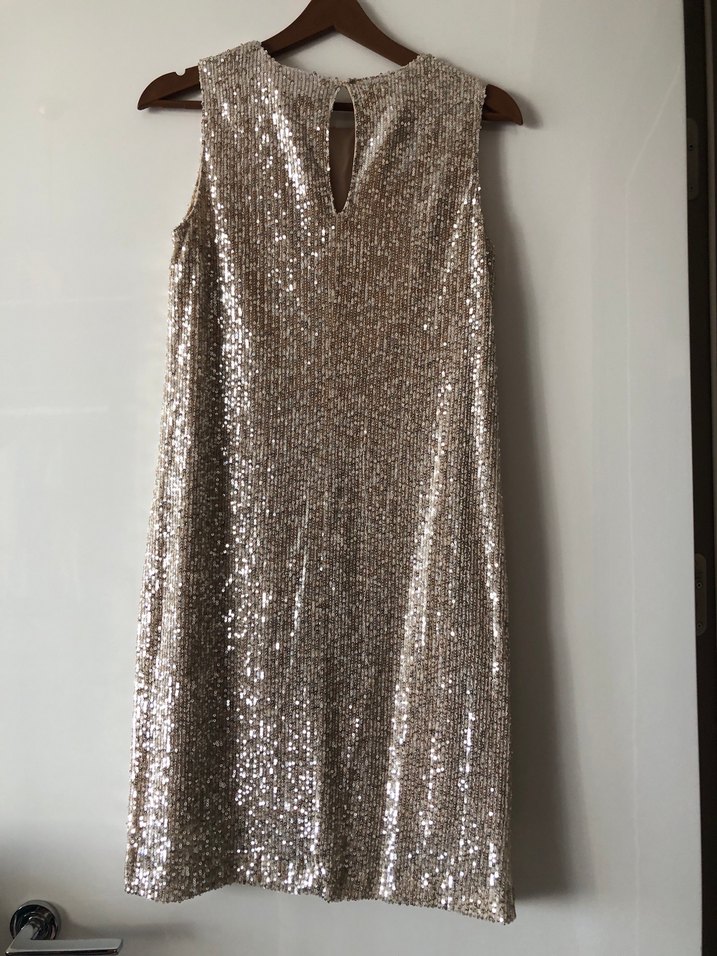 Altın Renkli Payetli Elbise - Görsel 2