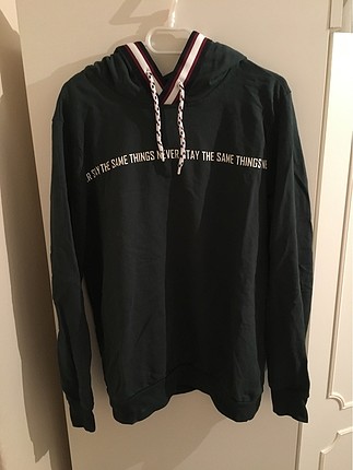 Unisex yesil sweatshirt