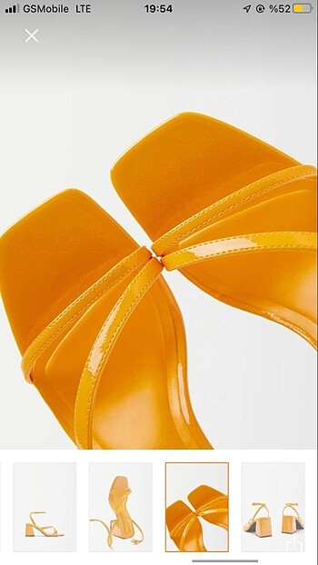 36 Beden turuncu Renk Bershka turuncu topukli sandalet