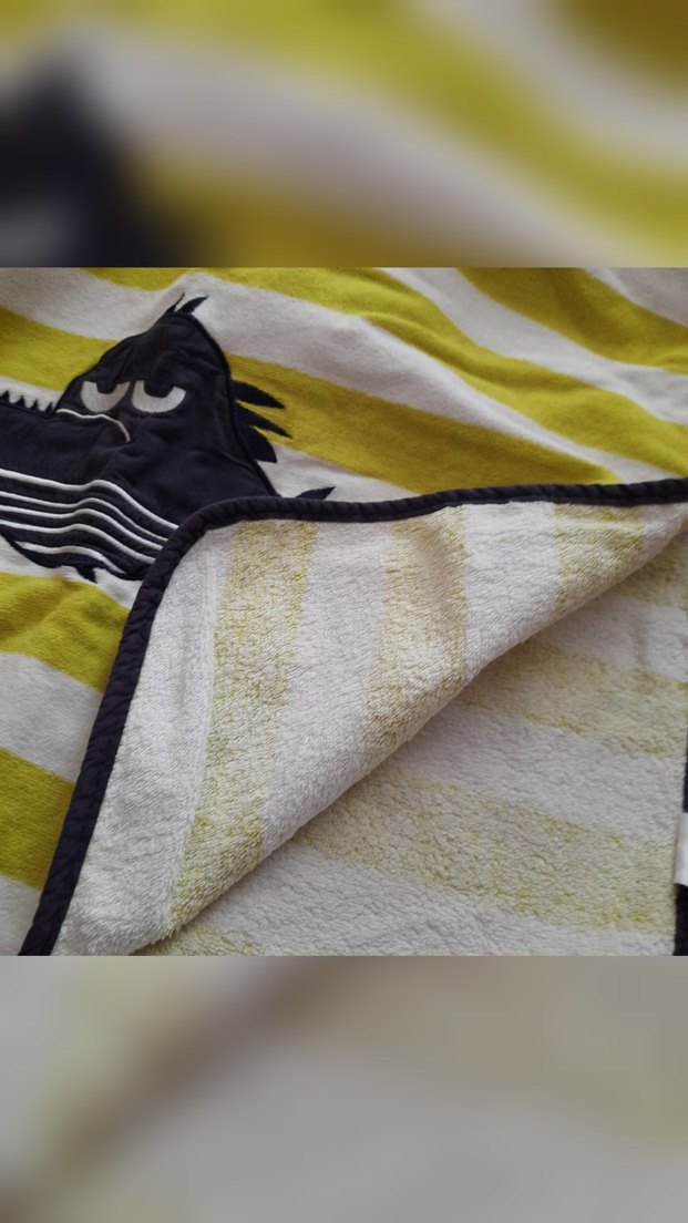 Kapüşonlu Çizgili Erkek Çocuk Bornozu - Görsel 3