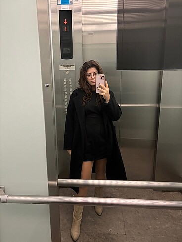 xs Beden siyah Renk pull and bear kaban