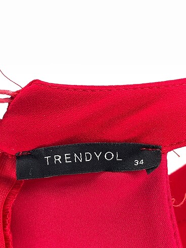 34 Beden kırmızı Renk Trendyol & Milla Uzun Elbise %70 İndirimli.