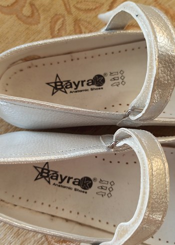 Kız Çocuk Beyaz Tokalı Babet Ayakkabı - Görsel 6