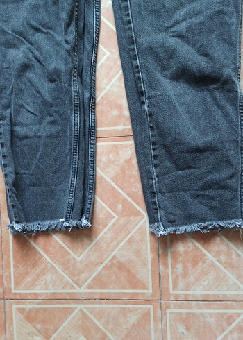 Gri Rahat Kesim Midi Kadın mom Jean - Görsel 2