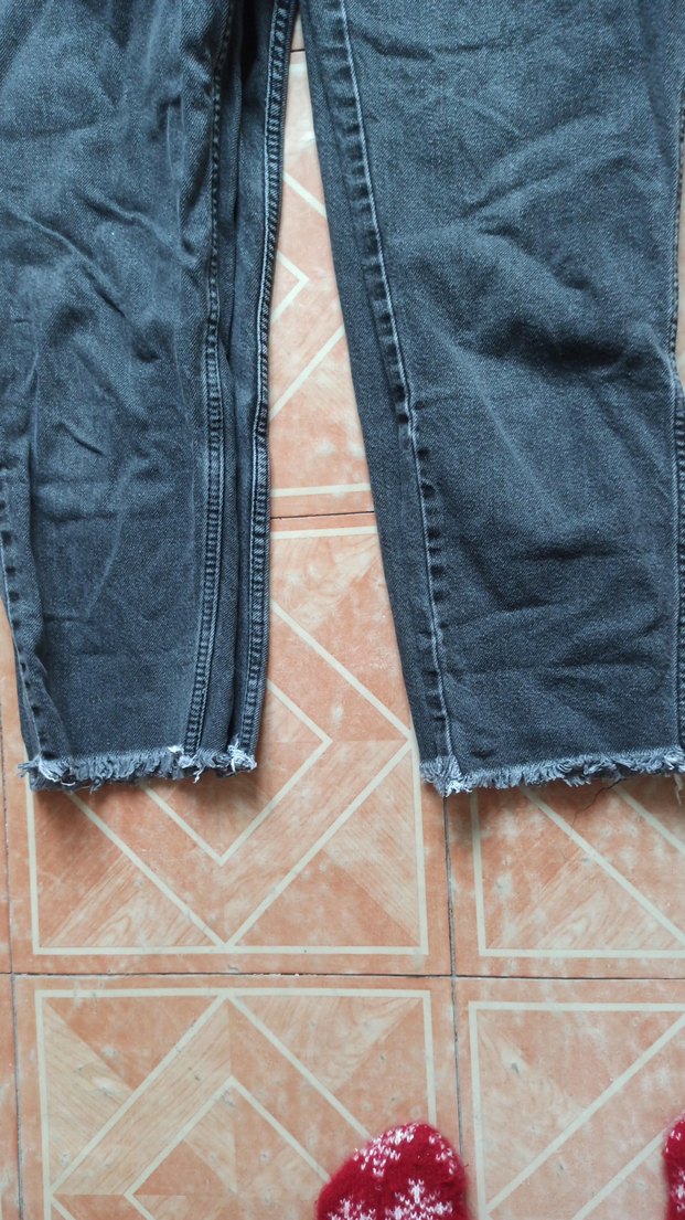 Gri Rahat Kesim Midi Kadın mom Jean - Görsel 2