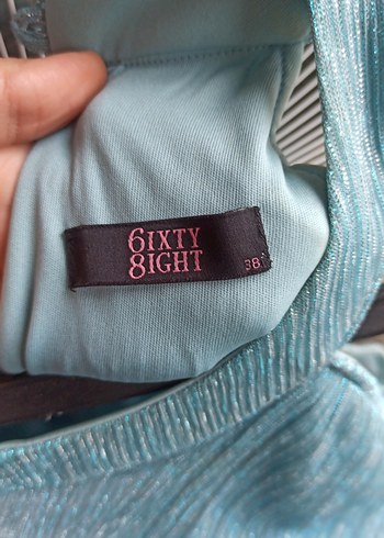 Mavi Pliseli Mini Abiye Elbise - Görsel 3