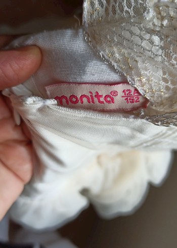 Kız Çocuk Beyaz Fırfırlı Straplez Elbise - Görsel 6