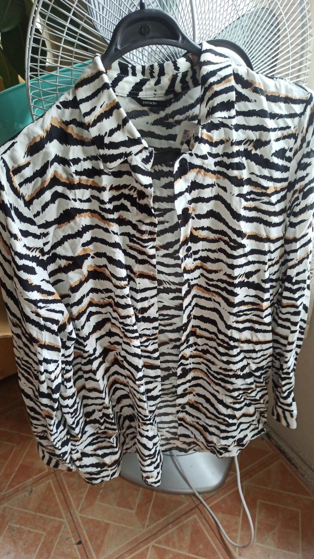 Zebra Desenli Kadın Gömlek - Görsel 4