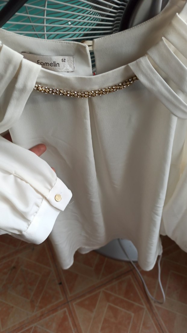 beyaz bluz - Görsel 5