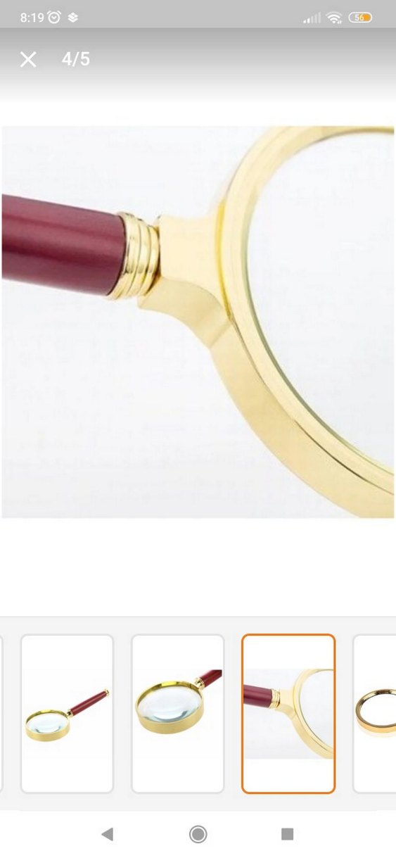 Altın Renkli Parlak Büyüteç - Görsel 4