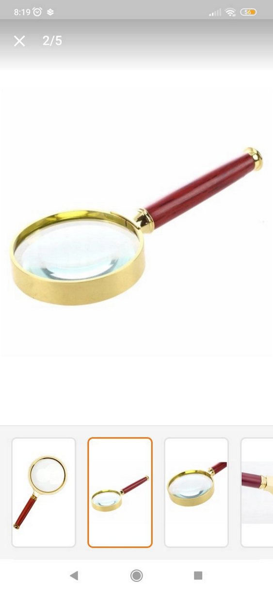 Altın Renkli Parlak Büyüteç - Görsel 2