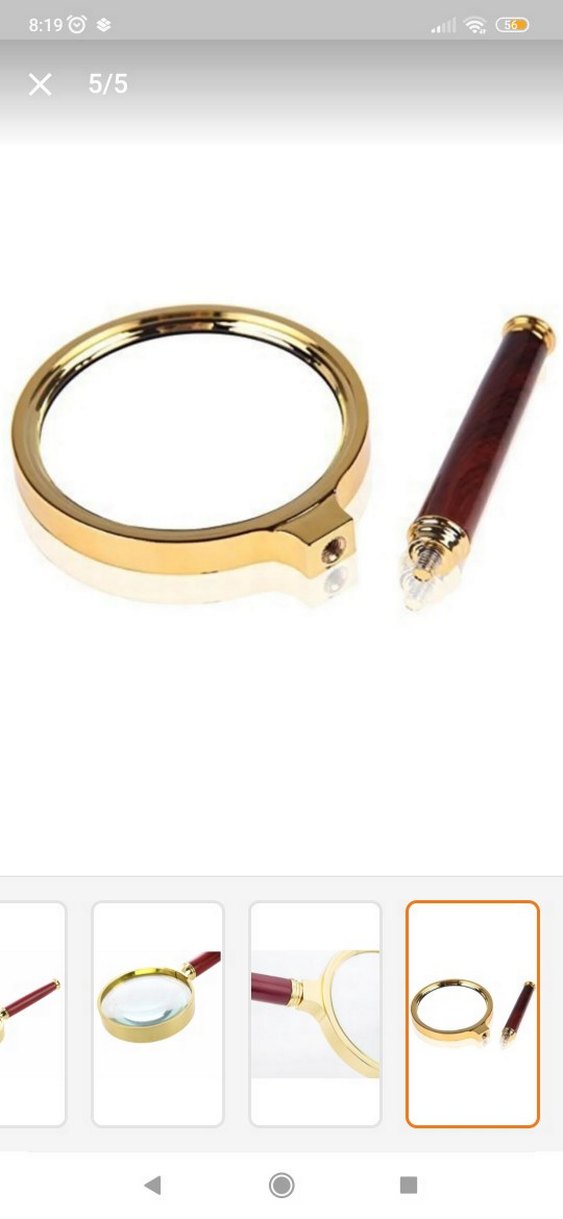 Altın Renkli Parlak Büyüteç - Görsel 5