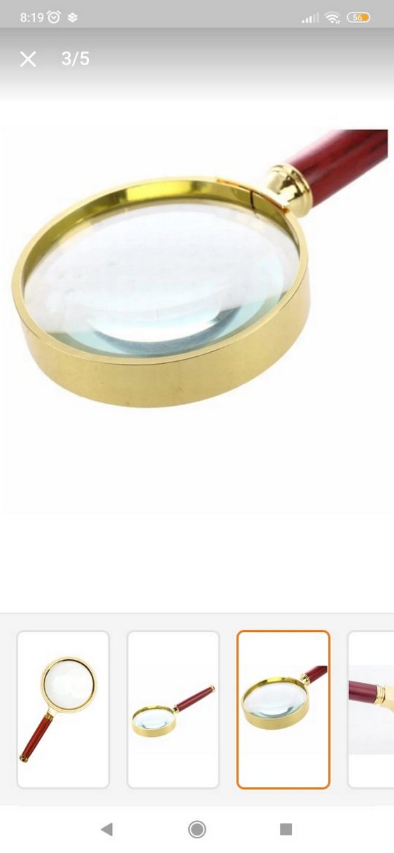 Altın Renkli Parlak Büyüteç - Görsel 3