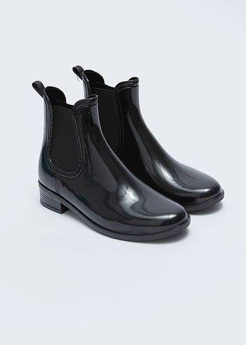 Siyah Parlak Kadın Stiletto Topuklu Bot - Görsel 2