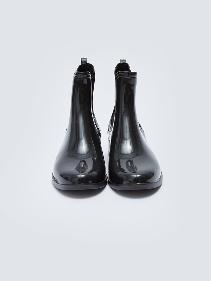 Siyah Parlak Kadın Stiletto Topuklu Bot - Görsel 4