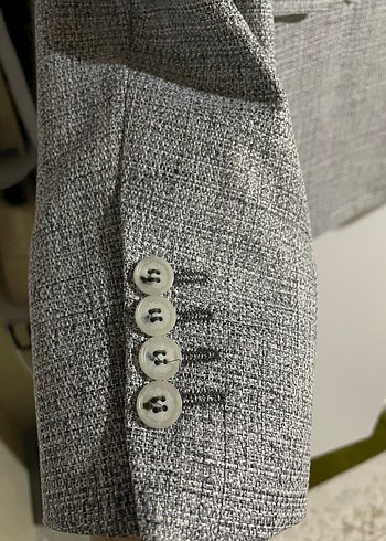 Düğmeli Gri Erkek Jakamen Ceket - Görsel 2