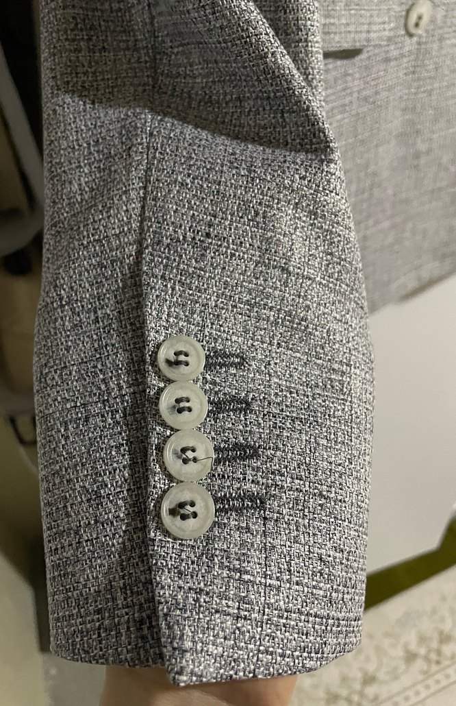 Düğmeli Gri Erkek Jakamen Ceket - Görsel 2