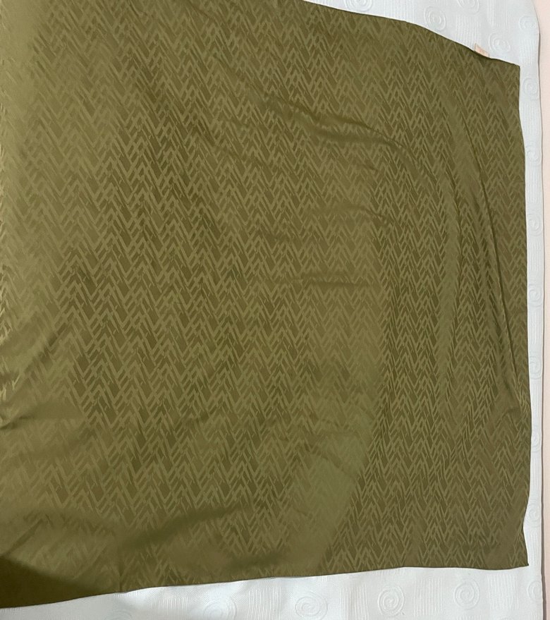 Ipeksi jakar zikzak desen eşarp haki - Görsel 3