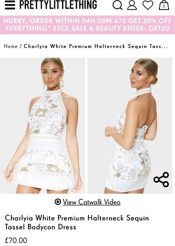 Beyaz Pretty Little Things Nakışlı Mini Elbise - Görsel 2