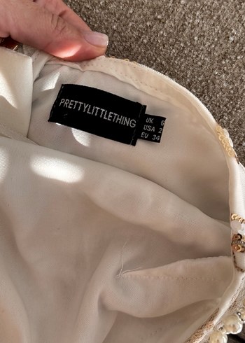 Beyaz Pretty Little Things Nakışlı Mini Elbise - Görsel 9