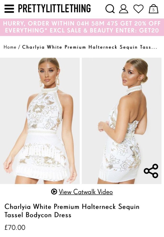 Beyaz Pretty Little Things Nakışlı Mini Elbise - Görsel 2