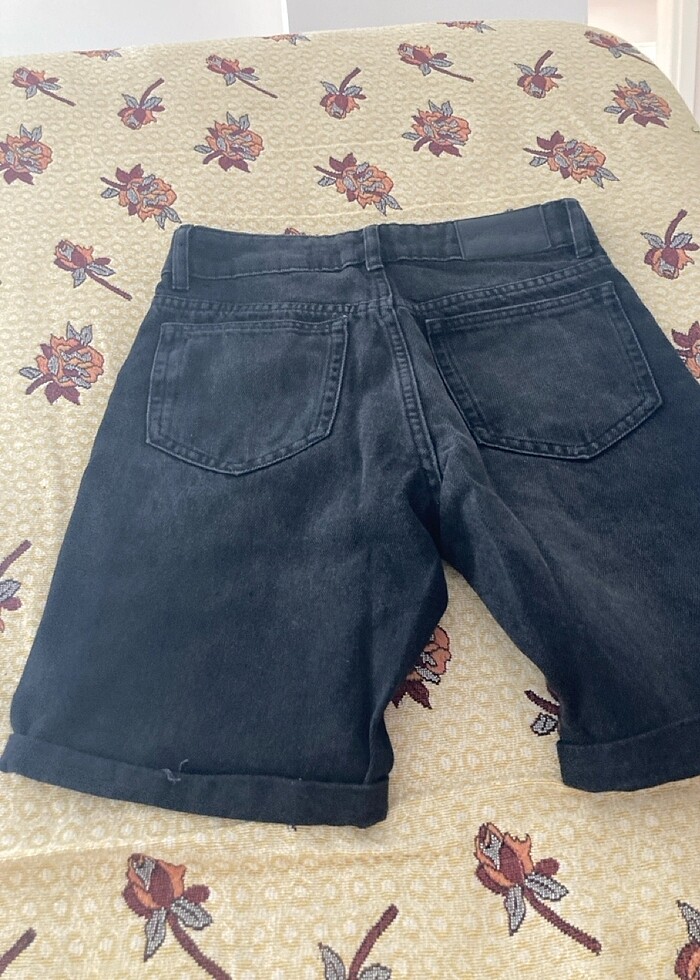 Siyah Kot Şort - Görsel 3