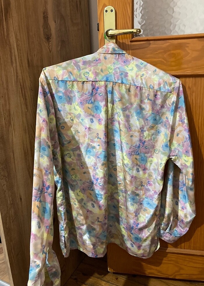 Vintage çiçekli gömlek - Görsel 3