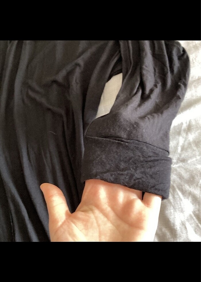 Tesettür siyah ceket - Görsel 4