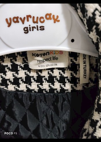 Düğmeli Gri Midi Kız Çocuk  Kaban - Görsel 3