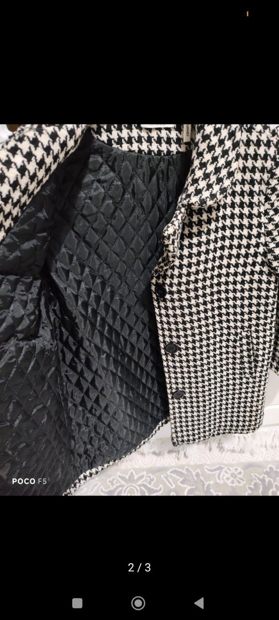 Düğmeli Gri Midi Kız Çocuk  Kaban - Görsel 2