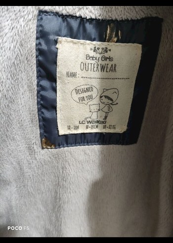 Lacivert kız Çocuk Kaban - Görsel 3