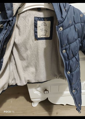 Lacivert kız Çocuk Kaban - Görsel 2