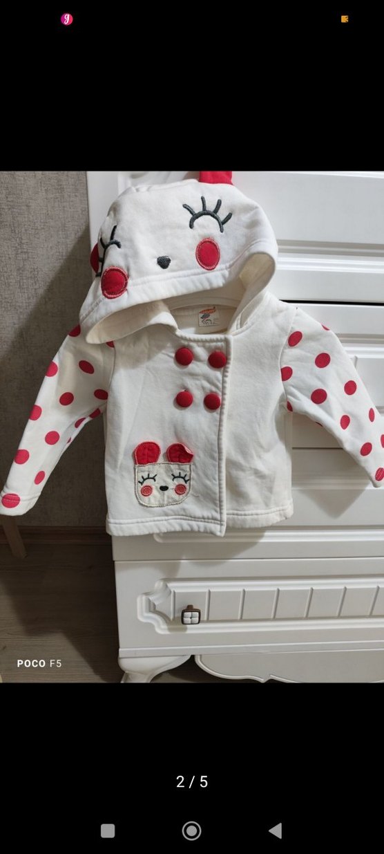 Bebek Kız Uzun Kollu Düğmeli Takım - Görsel 2