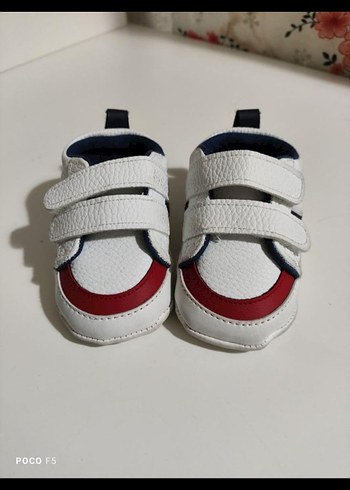 Beyaz Cırtcırtlı Erkek Bebek İlk Adım Ayakkabısı - Görsel 2