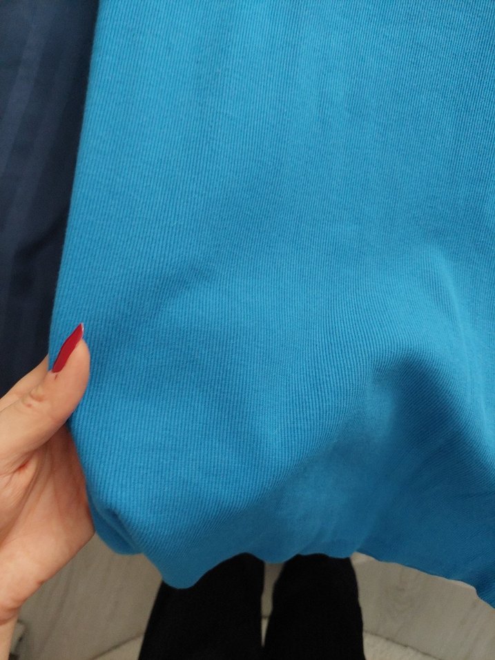 Mavi Uzun Askılı  Elbise - Görsel 2