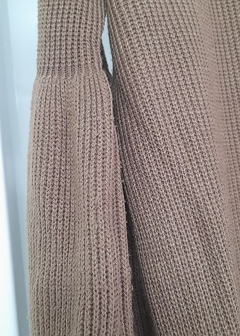 Bej Kadın Boğazlı Triko Tunik - Görsel 3