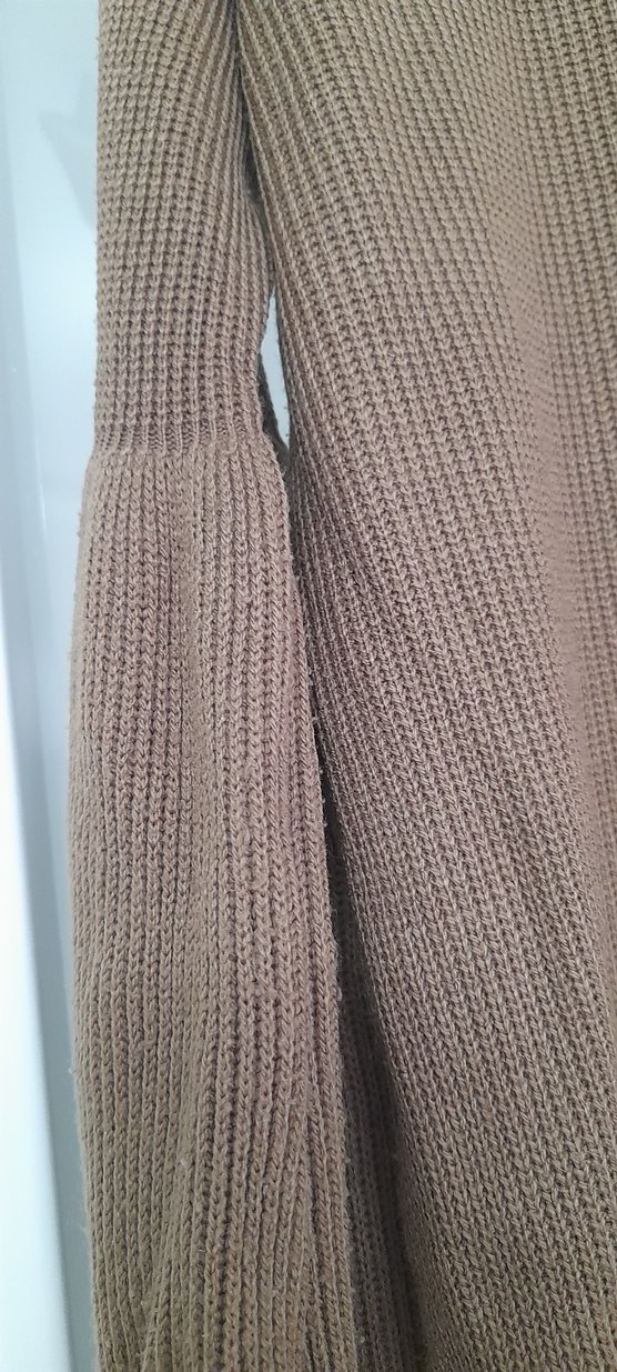 Bej Kadın Boğazlı Triko Tunik - Görsel 3